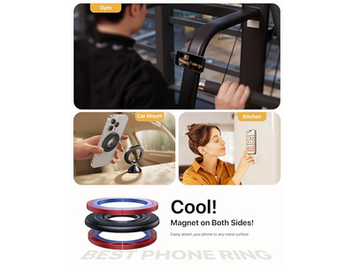 Dobbeltsidet magnetisk telefongreb