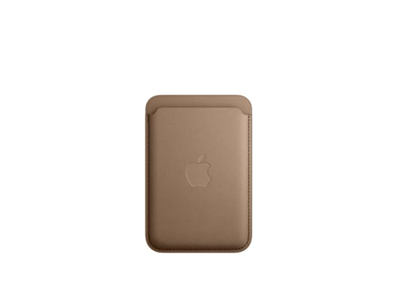 Fine -vævet tegnebog med magsafe - taupe