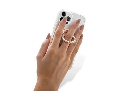 Magnetisk telefongreb og ringholder med roterbar kickstand