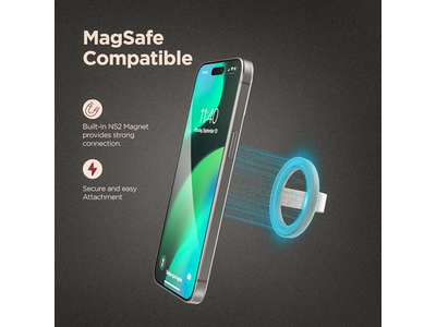 Magnetisk telefongreb indehaver med silikone fingersløjfe ring