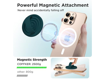 Magnetisk telefon ringgreb indehaver silikone finger loop mørkegrøn