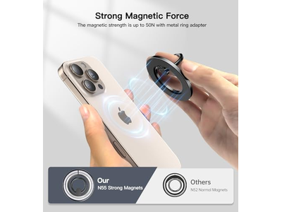 Magnetisk telefon ringholder til magsikker 360 frit rotation