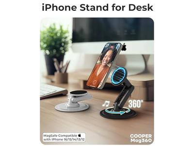 Magnetisk telefonstativ til skrivebord MAG360 Justerbar MagSafe Stand