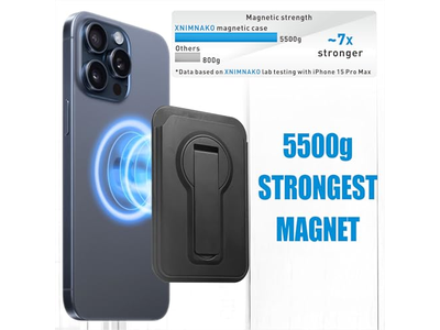 Magnetisk tegnebog til iPhone - Letvægtskortholder og står