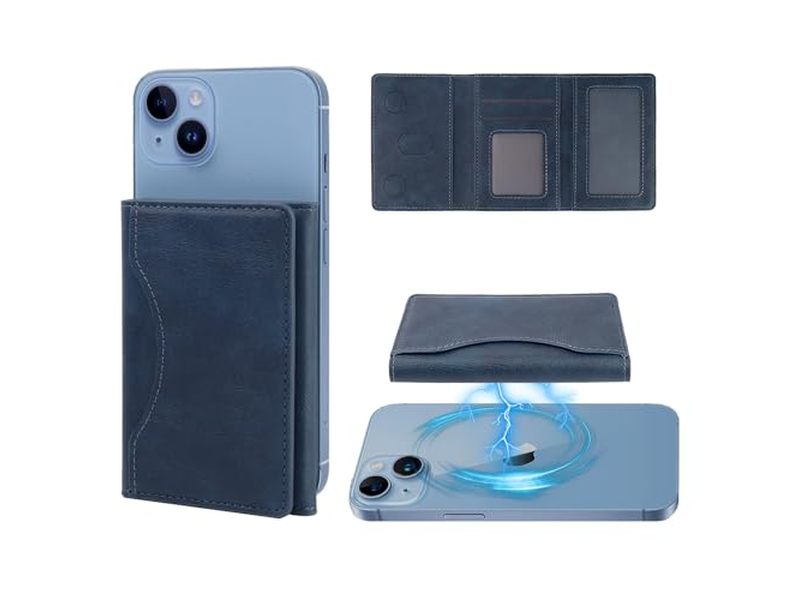 Magnetisk tegnebog til iPhone -kortholder Blue