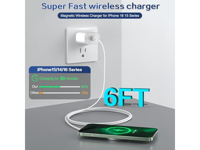 Magnetisk trådløs oplader til iPhone -trådløs opladning