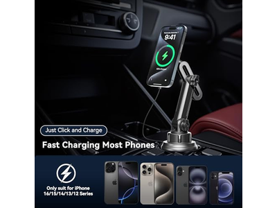 MagSafe Car Mount Charger 15W Hurtig opladning