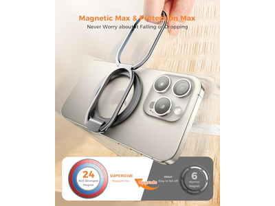 Magsafe telefon ringholder justerbar magnetisk kickstand