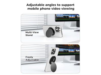 Tosidet magnetisk telefon ringholder med kickstand og greb