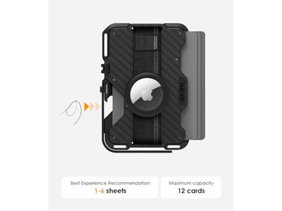 Carbon Fiber Magnetic Wallet Card Holder med multifunktionsfunktioner
