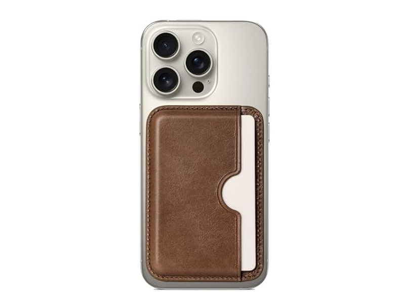 Håndlavet læderkort tegnebog - Slim Magnetic - 2 -Card Holder - Coco