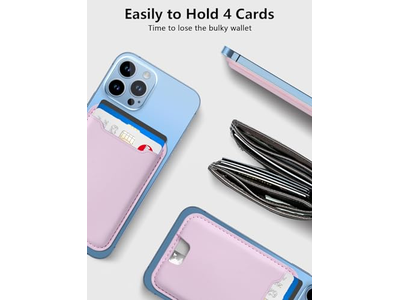 Magnetisk kortholder til iPhone 12-16-serien RFID-blokering passer 4 CA