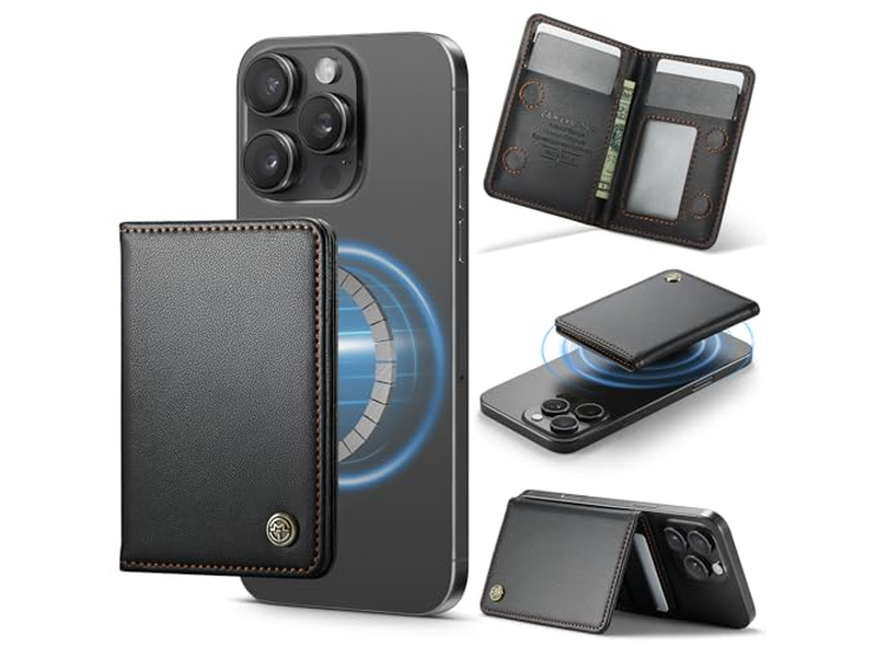 Magnetisk kortholder RFID blokerende pu læder minimalistisk telefon tegnebog