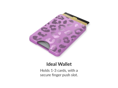 Magnetisk kortholder tegnebog til iPhone 12-13-14-15-Amethyst lilla L