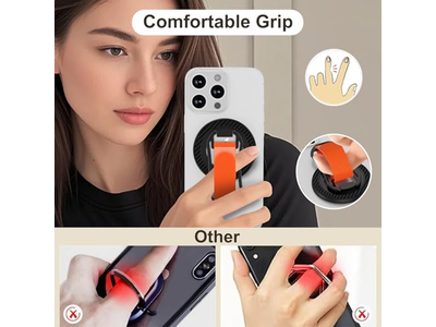 Magnetisk telefongreb til stativ justerbar fingerholder loop til smart