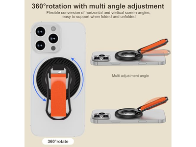 Magnetisk telefongreb til stativ justerbar fingerholder loop til smart