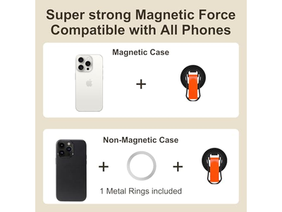 Magnetisk telefongreb til stativ justerbar fingerholder loop til smart