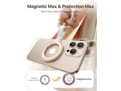 Magnetisk telefongreb indehaver og kickstand til MagSafe kompatibel enhed