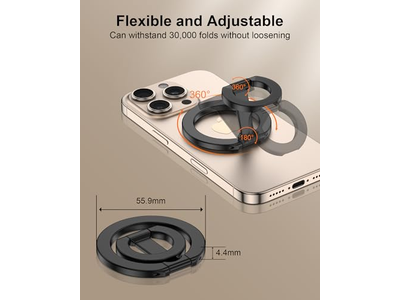 Magnetisk telefongreb indehaver med justerbar kickstand loop til smartpho