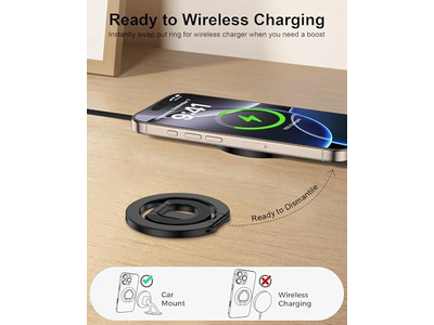 Magnetisk telefongreb indehaver med justerbar kickstand loop til smartpho