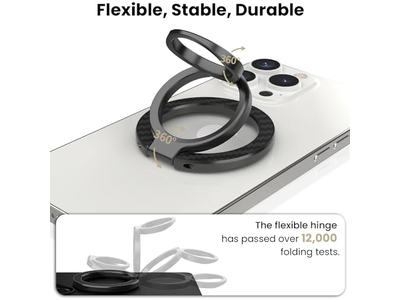 Magnetisk telefongrebstativ med aftagelig holder og adapter 360degree