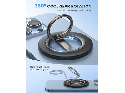 Magnetisk telefongreb står med 360 graders rotationsring til MagSafe Accesso