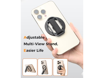 Magnetisk telefongreb med justerbar fingerring kickstand til magsafe
