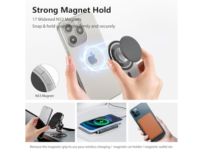 Magnetisk telefongreb med udvidelig kickstand kompatibel med MagSafe