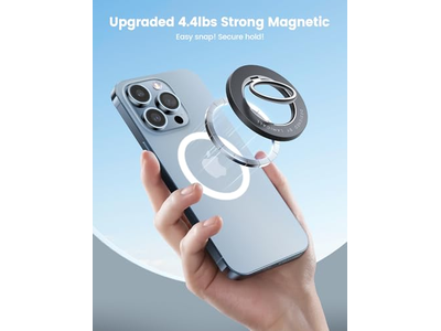 Magnetisk telefonring til magsafe - stærk magnet og 360 graders rotationsgreb