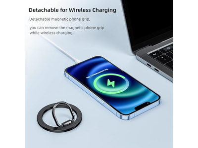 Magnetisk telefon ringholder til magsafe justerbar grebstativ fjernelse