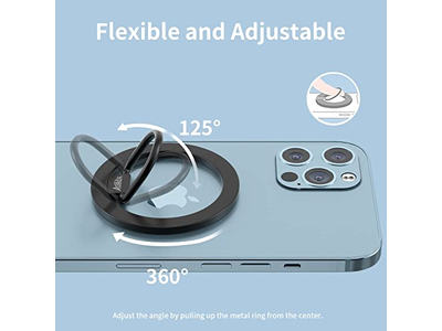 Magnetisk telefon ringholder til magsafe justerbar grebstativ fjernelse