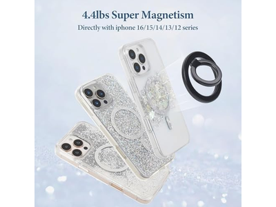 Magnetisk telefonringsholder står med MagSafe -tilbehør til iPhone