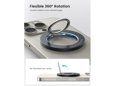 Magnetisk telefon ringholder med 360 graders rotation til magsafe -enheder