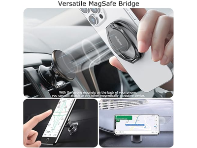 Magnetisk telefon ringholder med justerbart fingergreb til smartphones
