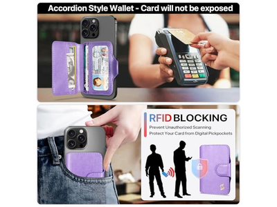 Magnetisk telefon tegnebogskortholder med RFID blokerer 5 slots til 7 CA