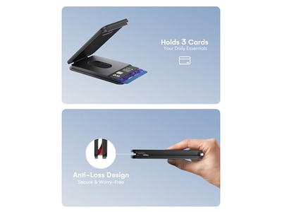 Magnetisk tegnebog til iPhone med justerbar stativ og kortholder