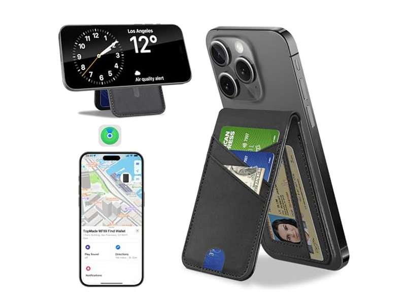 Magnetisk tegnebog til iPhone med Find min 6 -kortholder RFID -blokering