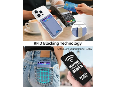 Magnetisk tegnebog Stand med justerbar stativ ID -vindue RFID -blokering
