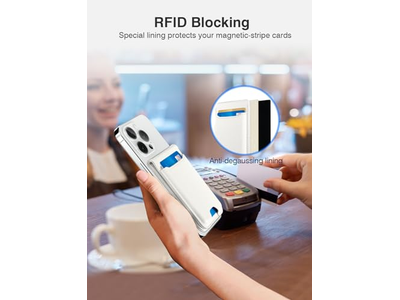 Magnetisk tegnebog med justerbar telefonstand RFID -blokering passer til 6 bil