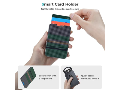 Magnetisk tegnebog med stativ minimalistisk kortholder til iPhone RFID BL
