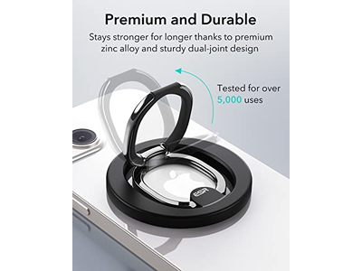 MagSafe telefongreb med justerbar stativ for smartphones 2 metalring