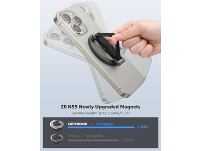 Magsafe telefongreb med fingerrem aftagelige magsafe ringholder