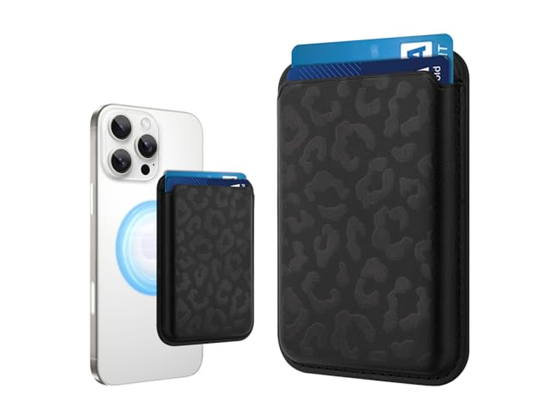 Magsafe tegnebog Cheetah Print Pattern Magnnetic Card Holder til telefoner