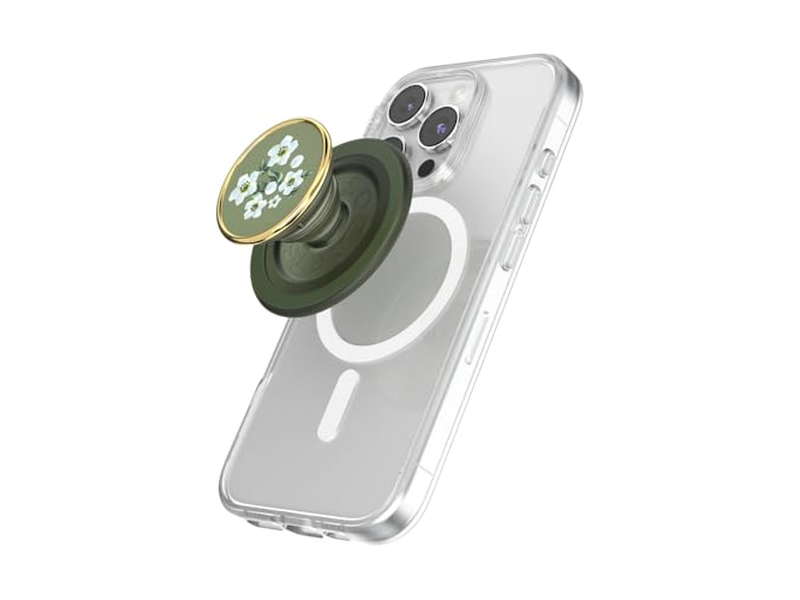 Telefongreb med kickstand magnetisk stativ byttet topgrøn blomst