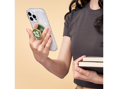 Telefongreb med kickstand magnetisk stativ byttet topgrøn blomst