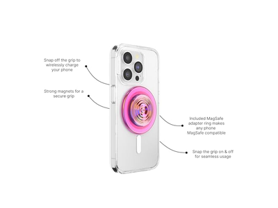Telefongreb med kickstand magnetisk stativ byttet top sikker hold