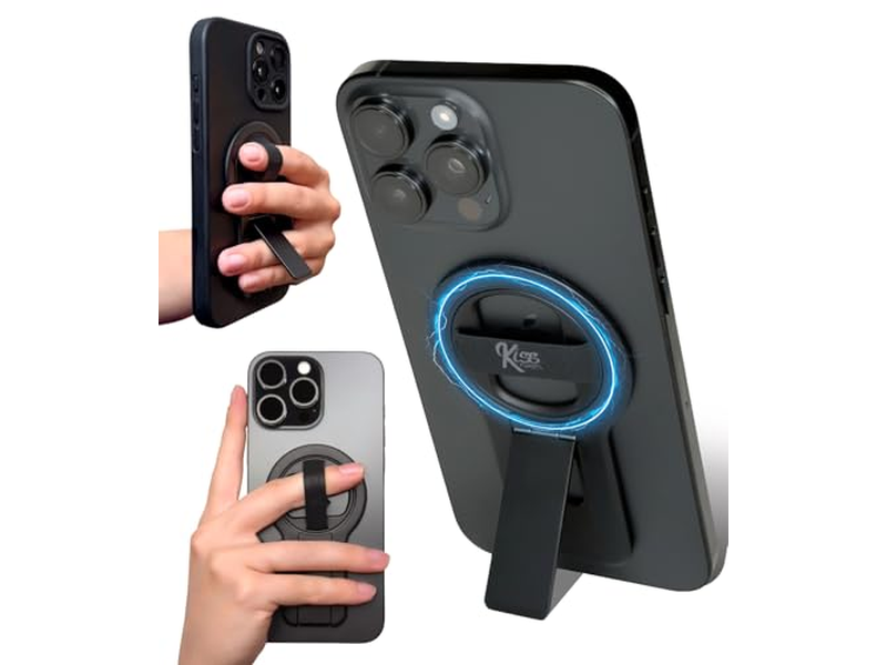 Telefongreb med loop og kickstand - Magnetisk 360degree spin -stativ