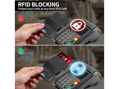 Slim aluminiumskortholder tegnebog RFID -blokering indeholder 12plus -kort plus