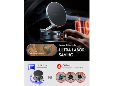 Suge Cup Phone Mount 15W Magsafe Car Mount Charger